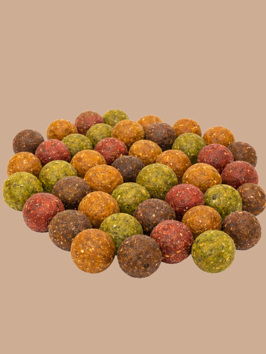 Mixedboilie Tri-Color Banana Vanilla – Long Lasting Boilie 10kg 20mm